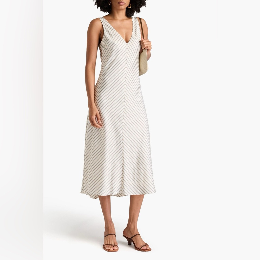 FRAME Savannah Striped Midi Dress XS